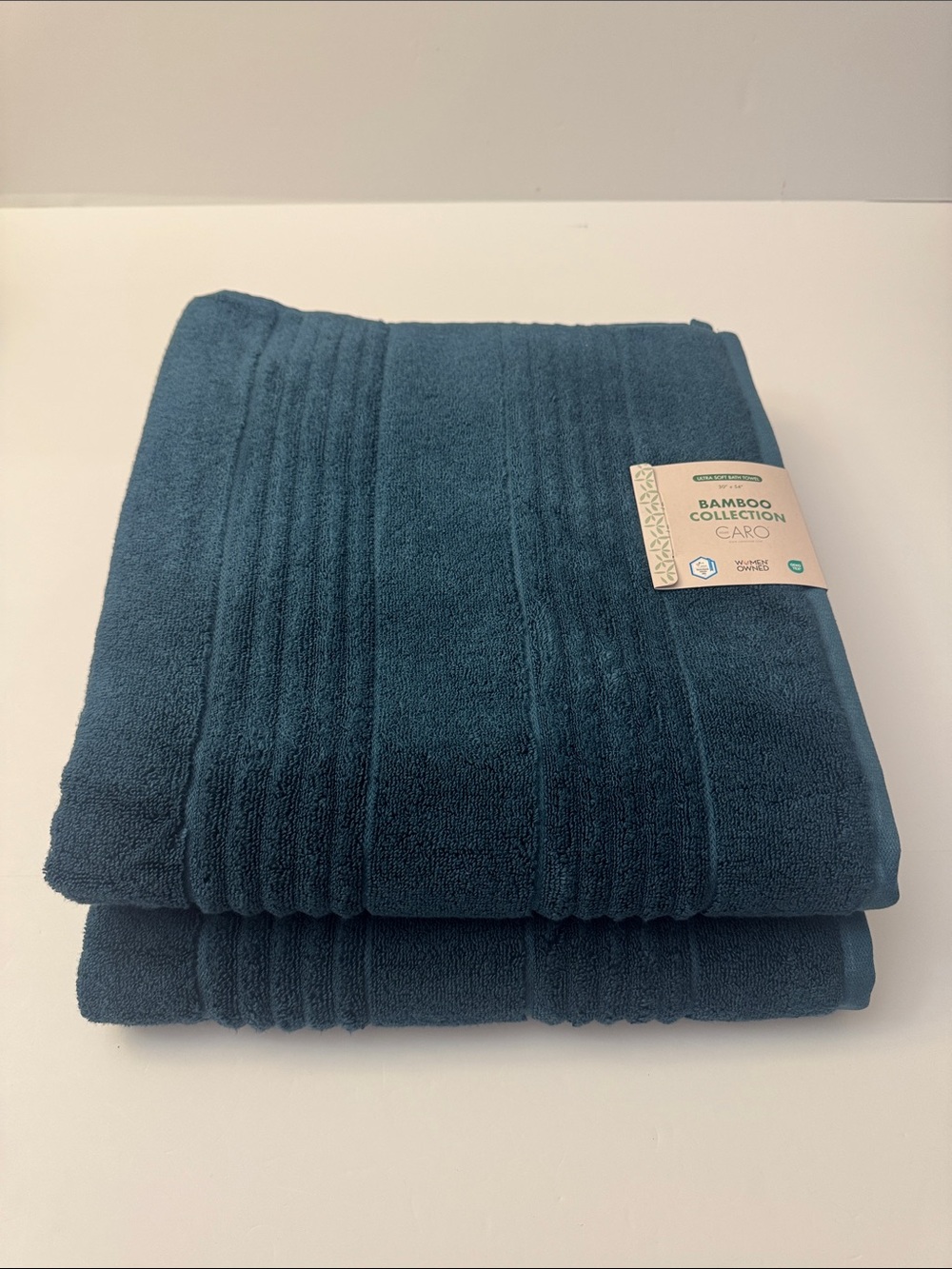2pc CARO HOME Cotton/Rayon From Bamboo Ultra Soft Bath Towel Set - Tarzan Green